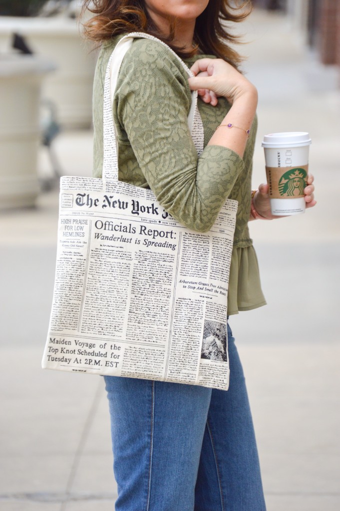 Kate Spade NY newspaper bag